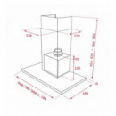 Campana Teka DLH 686 T - A+ Decorativa Inox y Cristal Negro 60cm