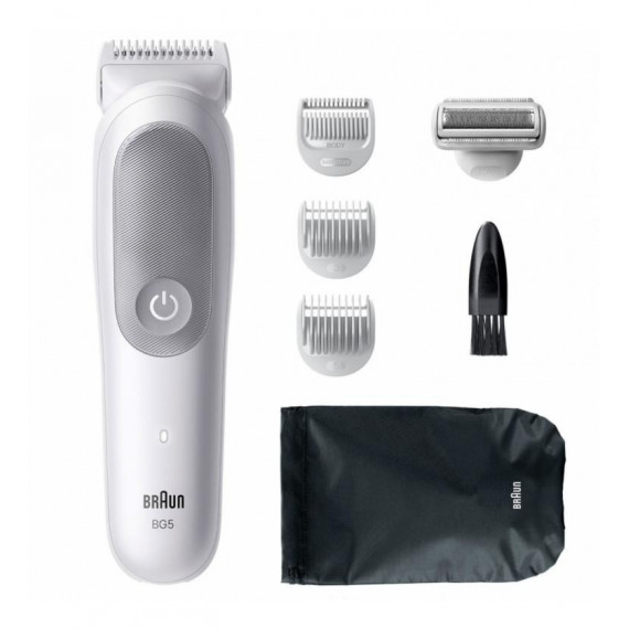 Afeitadora Braun BG5550 Gris Recortadora Corporal con 5 Accesorios