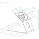 Soporte de Mesa/Pared TOOQ TQATWM3401-B para Tablet con Marco Antirrobo VESA 75x75