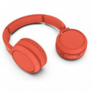 Auriculares Inalámbricos Philips TAH4205 Bluetooth con Micrófono y Refuerzo de Graves, Rojo