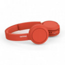 Auriculares Inalámbricos Philips TAH4205 Bluetooth con Micrófono y Refuerzo de Graves, Rojo
