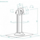 Soporte de Mesa TOOQ TQATC2601-B para Tablet con Marco Antirrobo (Hasta 11")