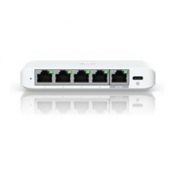 Switch Ubiquiti UniFi Flex Mini Gestionado 5xRJ45 2.5GbE 1xUSB-C Blanco (USW-FLEX-2.5G-5)