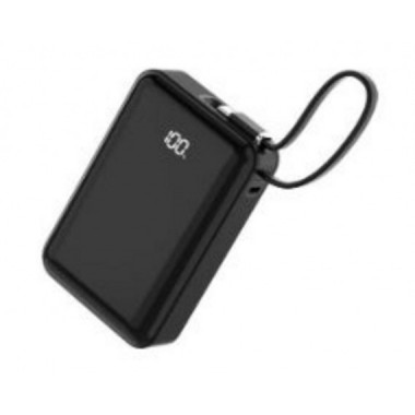 PowerBank Nilox 20000 mAh 65W 2xUSB-C con Cable y Display LED Negro (NXPW65WPRO)