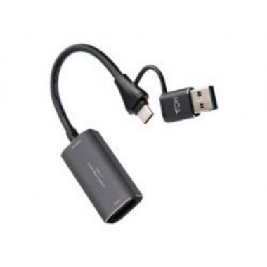 Capturadora de Video/Audio Nanocable HDMI 4K/30HZ USB-C/USB-A (10.15.0001)