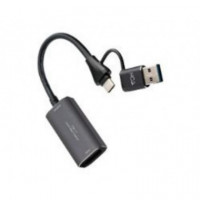 Capturadora de Video/Audio Nanocable HDMI 4K/30HZ USB-C/USB-A (10.15.0001)