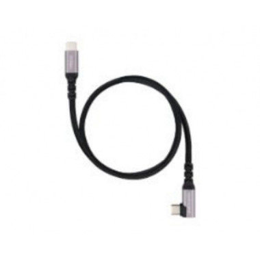 Nanocable Cable USB-C/M Acodado a USB-C/M 3.2 Gen2 10Gbps 100W/5A 4K/60Hz 1m Negro (10.01.4701)