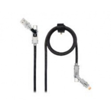 Nanocable Cable USB-C 2.0 27W con LED, USB-A/M a Lightning + USB-C/M 1m (10.01.2601)