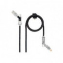 Cable Nanocable USB-C + USB-A a Lightning + USB-C 2.0 27W con LED 2m (10.01.2602)