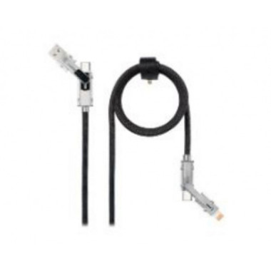 Cable Nanocable USB-C + USB-A a Lightning + USB-C 2.0 27W con LED 2m (10.01.2602)