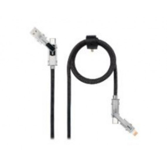 Cable Nanocable USB-C + USB-A a Lightning + USB-C 2.0 27W con LED 2m (10.01.2602)