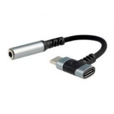 Conversor Nanocable 2 en 1 USB-C Macho + USB-C Hembra a Audio Jack 3.5mm (10.24.1207)