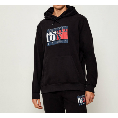 Sudadeta Tommy Jeans flag negra PB
