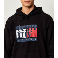 Sudadeta Tommy Jeans flag negra PB
