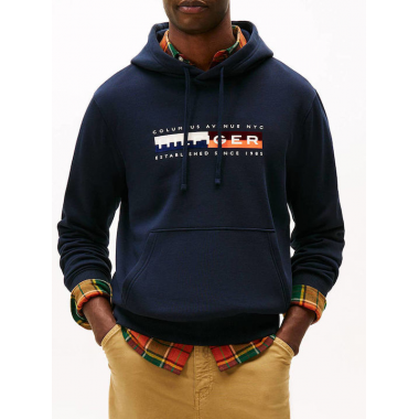 Sudadera Tommy Hilfiger block graphic azul marina PB