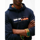 Sudadera Tommy Hilfiger block graphic azul marina PB