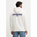 Sudadera Tommy Jeans blanco crema logo estampado PB