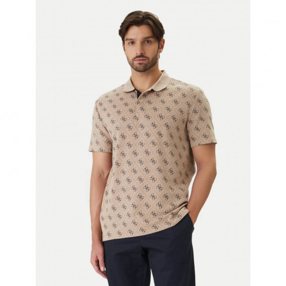 SS ALL OVER 4G JACQAURD POLO TAUPE/BLUE