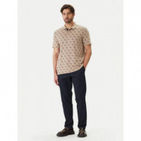 SS ALL OVER 4G JACQAURD POLO TAUPE/BLUE