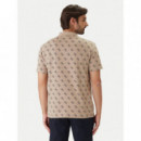 SS ALL OVER 4G JACQAURD POLO TAUPE/BLUE