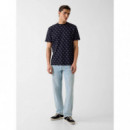 CN SS JACQUARD 4G KNIT TOP ALLOVER 4G SM