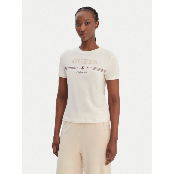 FEBE SS CN T-SHIRT CREAM WHITE