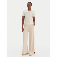 FEBE SS CN T-SHIRT CREAM WHITE