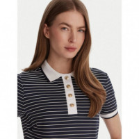 SS POLO NK ALPHONSINE STRIPED BLACKENED