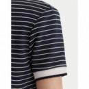 SS POLO NK ALPHONSINE STRIPED BLACKENED