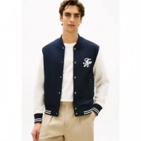 Script Colorblock Bomber Desert Sky  TOMMY HILFIGER