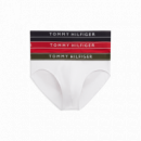 3P Brief Dtm Th Wht/ Med Red/ Dsrt Sky  TOMMY HILFIGER