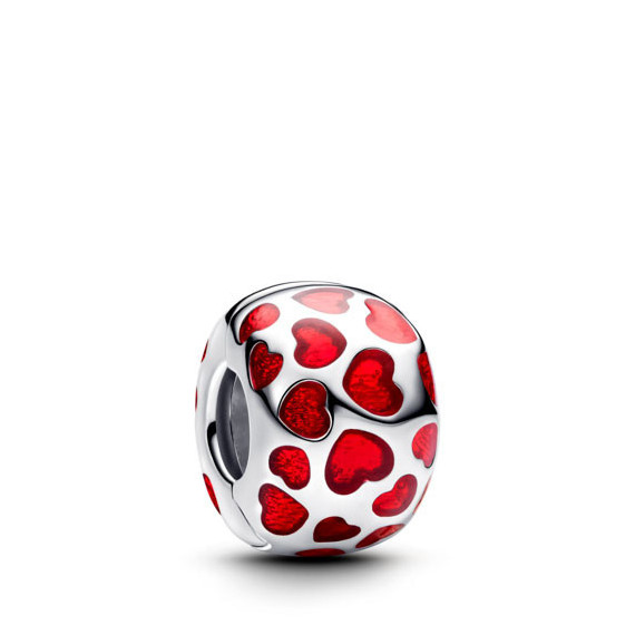 PANDORA Charm de Clip Redondo Corazones 793679C01