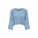 ONLY Jersey de Punto Azul 15233173-LIGHT Blue