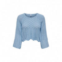 ONLY Jersey de Punto Azul 15233173-LIGHT Blue