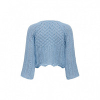 ONLY Jersey de Punto Azul 15233173-LIGHT Blue