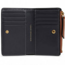TH SCRIPT LEATHER BIFOLD COGNAC