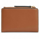 TH SCRIPT LEATHER BIFOLD COGNAC