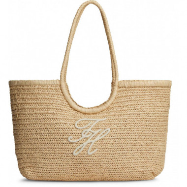 TH ELEVATED SUMMER TOTE RAFFIA NATURAL R