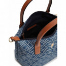 Popette Mini Tote Denim Flag Blue Denim  TOMMY HILFIGER