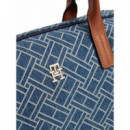 Popette Mini Tote Denim Flag Blue Denim  TOMMY HILFIGER