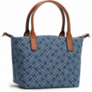 Popette Mini Tote Denim Flag Blue Denim  TOMMY HILFIGER