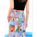 Falda BEHULAH Buganvilla Naranja