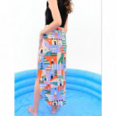 Falda BEHULAH Buganvilla Naranja