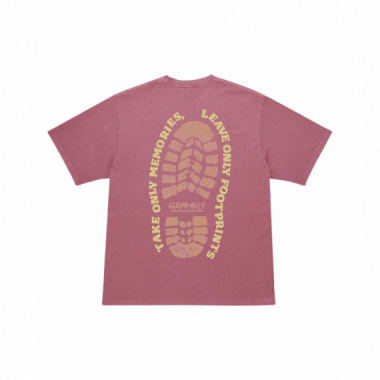 Camisetas Hombre Camiseta GRAMICCI Footprints Pigment Dyed Red