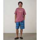 Camisetas Hombre Camiseta GRAMICCI Footprints Pigment Dyed Red