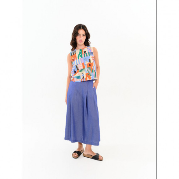 Falda BEHULAH Pétalo Denim