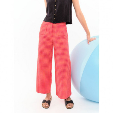 Pantalones mujer Pantal&oacute;n BEHULAH Dalia Vichy Rosa