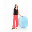 Pantalones mujer Pantalón BEHULAH Dalia Vichy Rosa