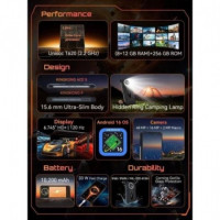 Comandero Pda Smartphone CUBOT King Kong Ace 5 6.75" 8G/256G/4G/NFC/IP69K/RUG Black