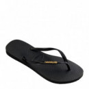 Chanclas Slim Logo Metallic